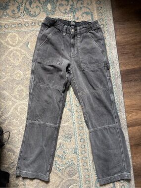 BDG Women's Charcoal Straight-Leg Utility Jeans